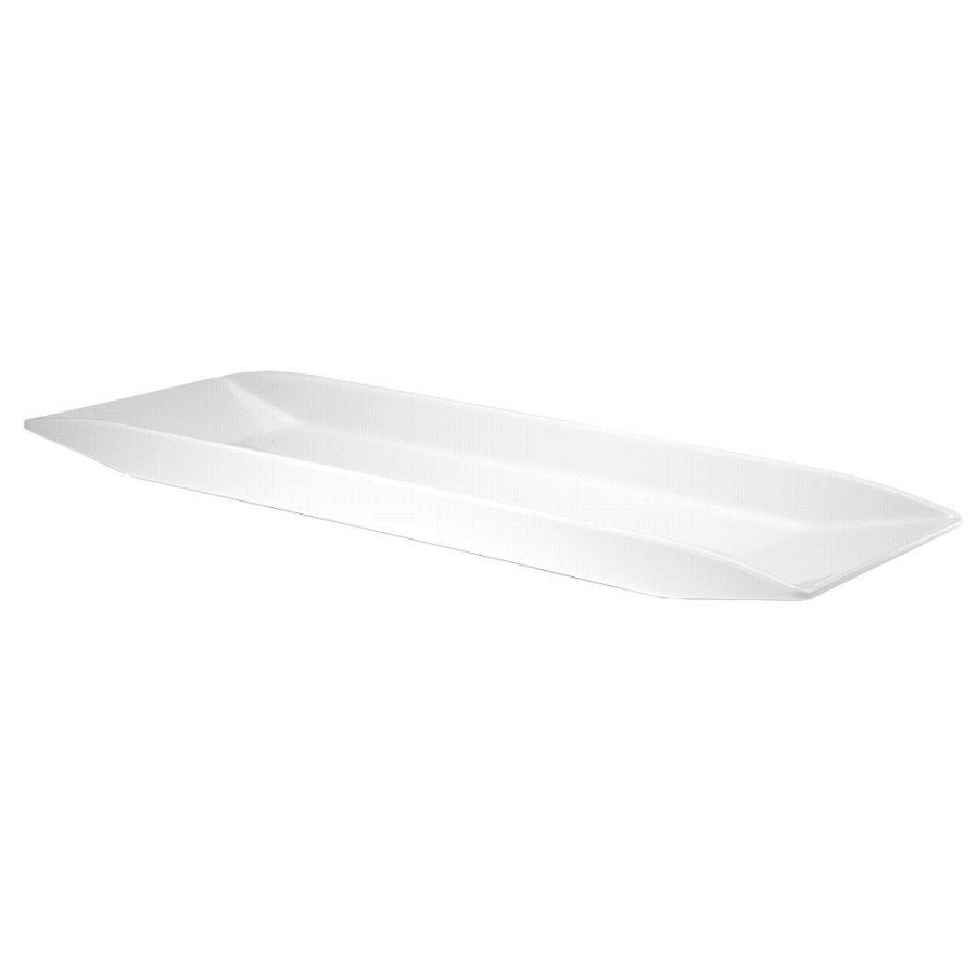 Gourmet Display&reg; 23" x 7-1/2" White Melamine Platter