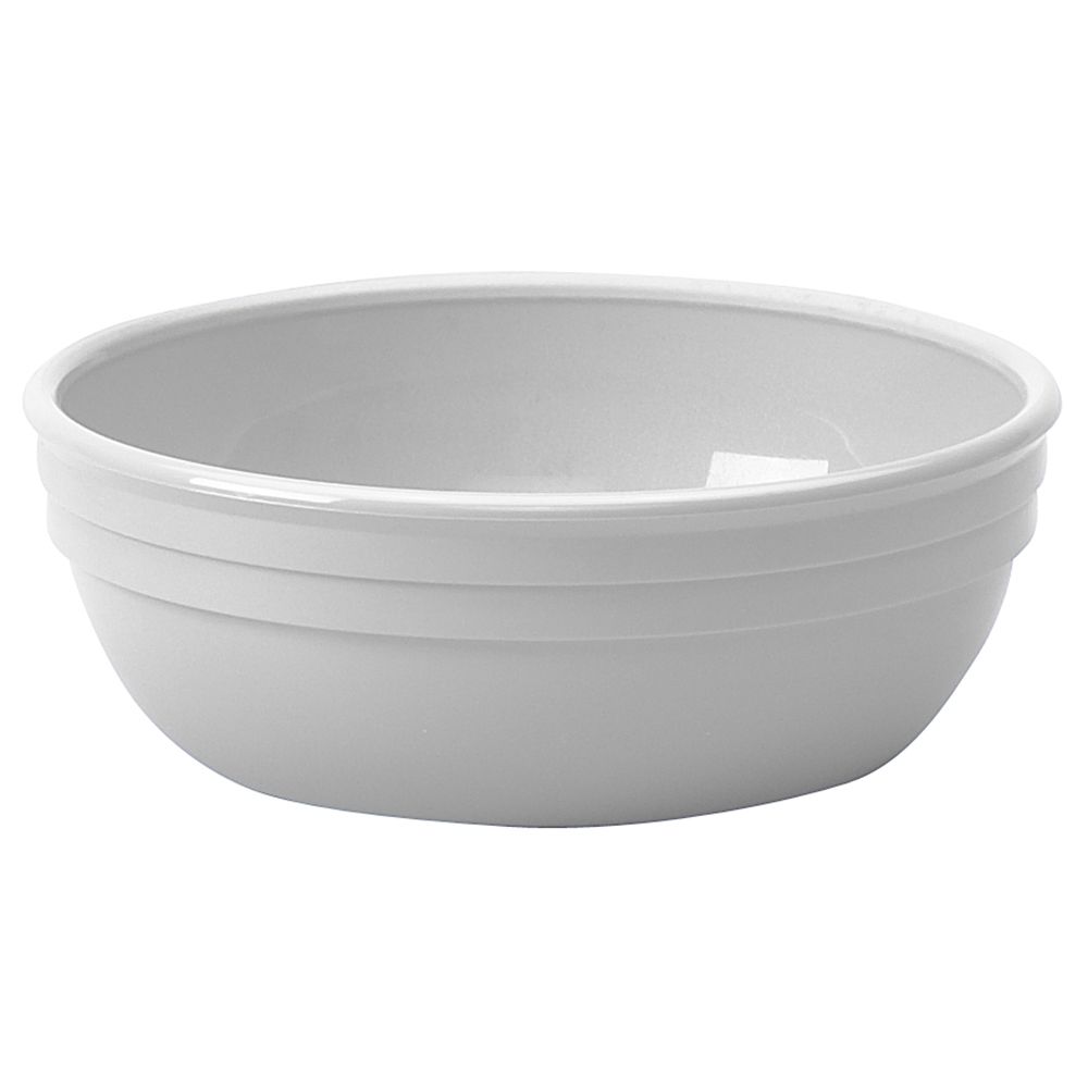 Cambro&reg; Camwear&reg; 12-1/2 Oz. White Round Nappie Bowl