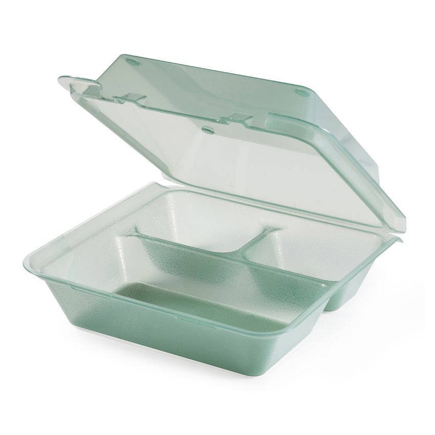 G.E.T. Eco-Takeouts&trade; Polypropylene 3-Comp Re-Usable Container