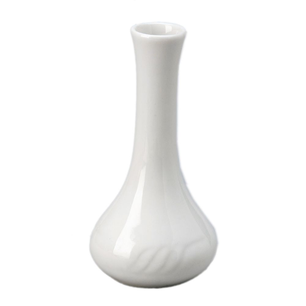 Vertex China Sausalito Oriental Collection White 4-1/2" Bud Vase