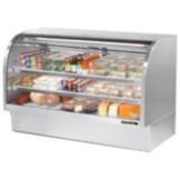 True&reg; S/S 2-Shelf Curved Glass Refrigerated Deli Case, 37.1 Cu Ft