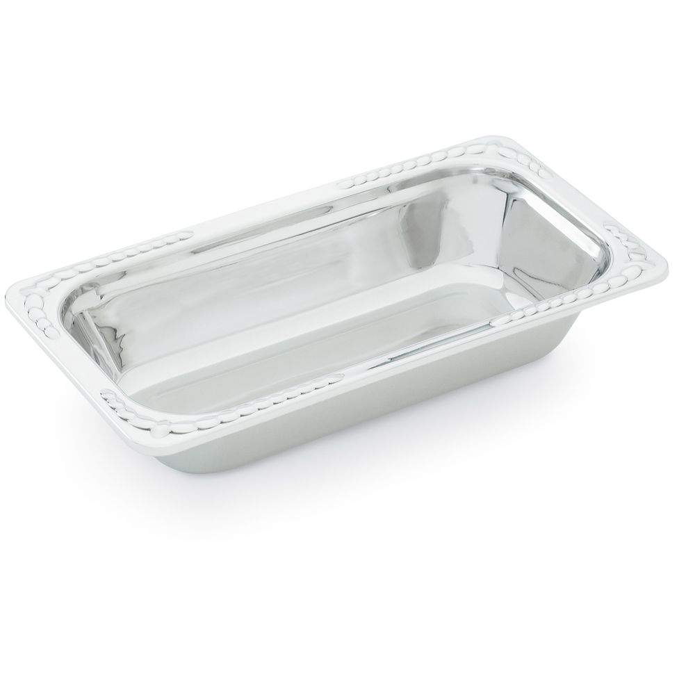 Miramar 1/3 Size Rectangular Polished S/S Decorative Pan, 1.9 Qt