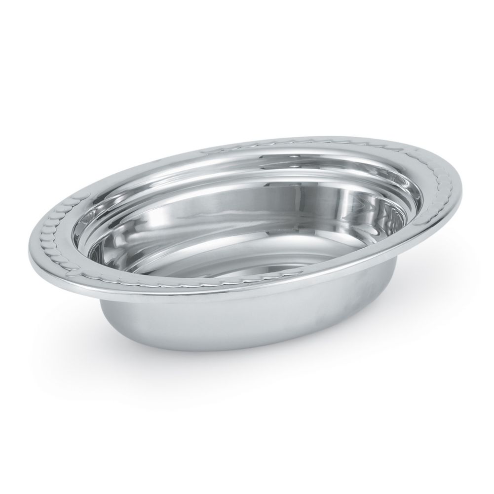 Miramar Small Oval Polished S/S Decorative Pan, 2 Qt