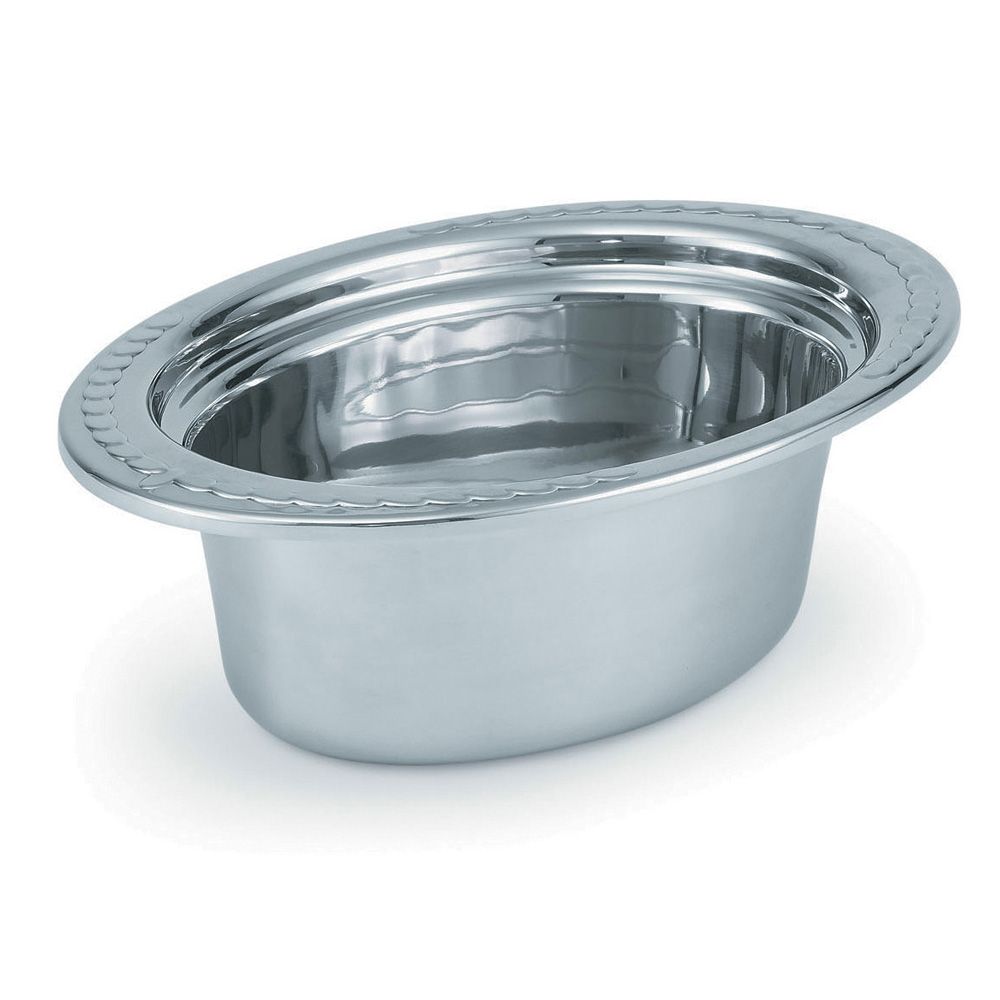 Miramar Small Oval Polished S/S Decorative Pan, 3.4 Qt