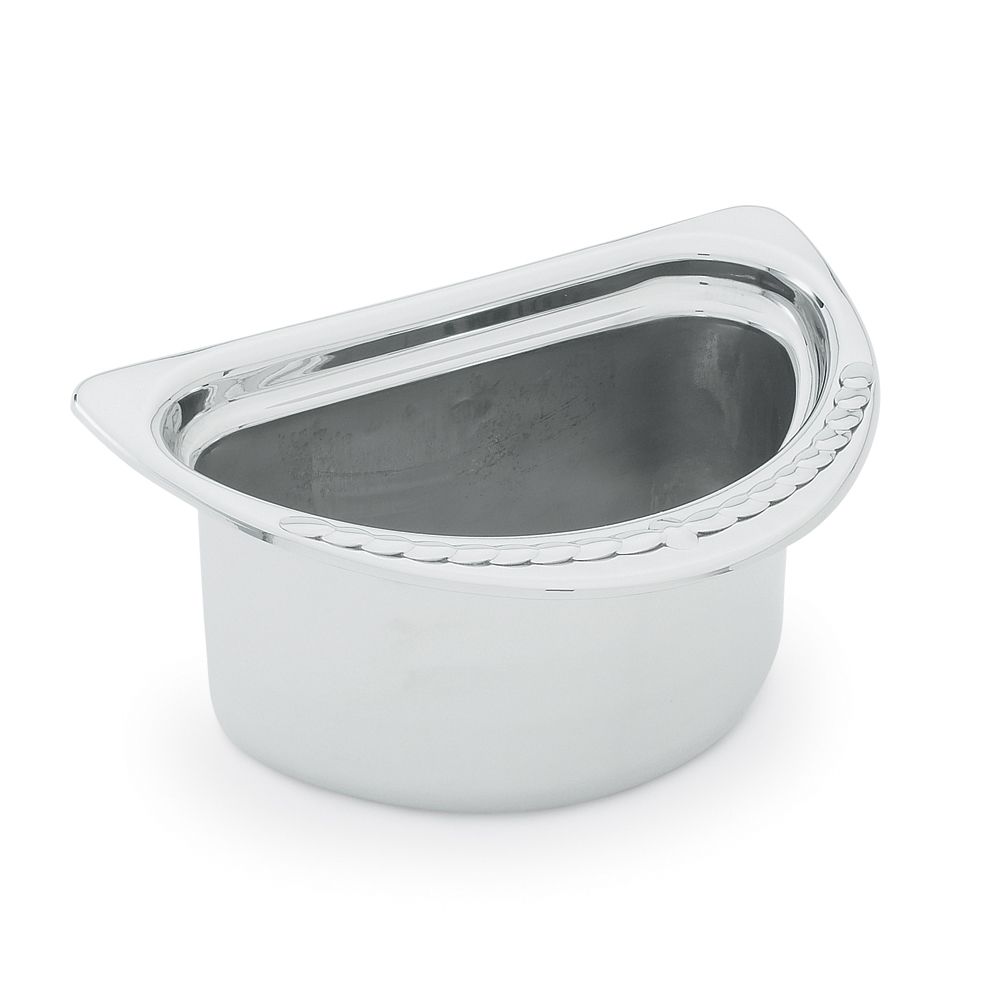 Miramar Half Oval Polished S/S Decorative Pan, 1.7 Qt