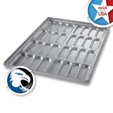 Chicago Metallic Bakeware Glazed Hot Dog  Bun Pan / Cluster of 32