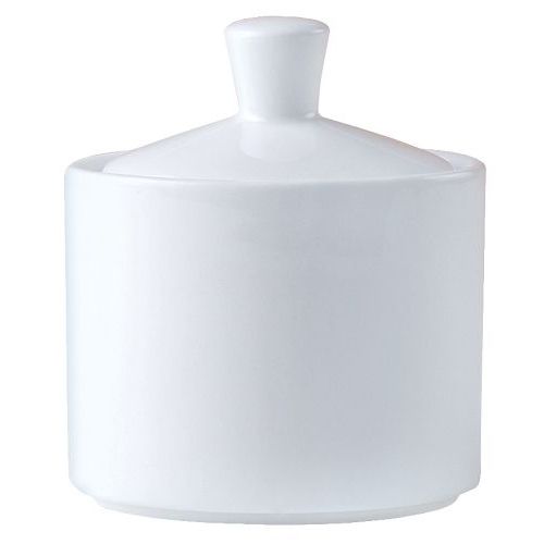 Steelite Distinction Monaco Vogue White Sugar Bowl with Lid