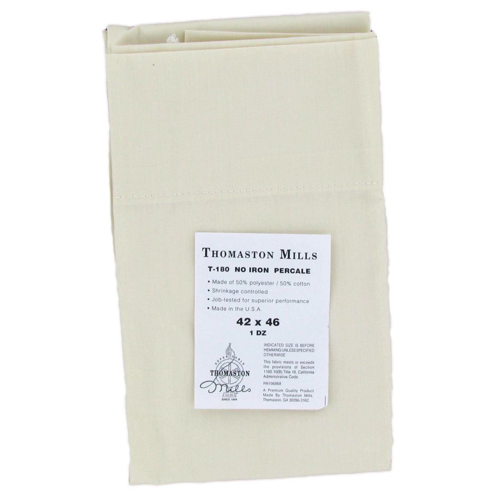 Thomaston Mills King Size 42 x 46" Bone Pillowcase