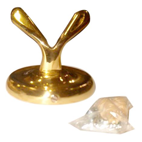 Brass Double Robe Laundry Hook