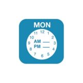 DayMark ReMark&trade; &frac34;" Monday Day Label w/ Clock