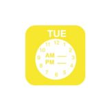 DayMark ReMark&trade; &frac34;" Tuesday Day Label w/ Clock