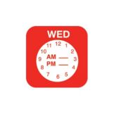 DayMark ReMark&trade; &frac34;" Wednesday Day Label w/ Clock