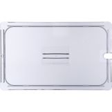 Carlisle Top Notch&reg; Clear Full Size Handled Notched Food Pan Lid