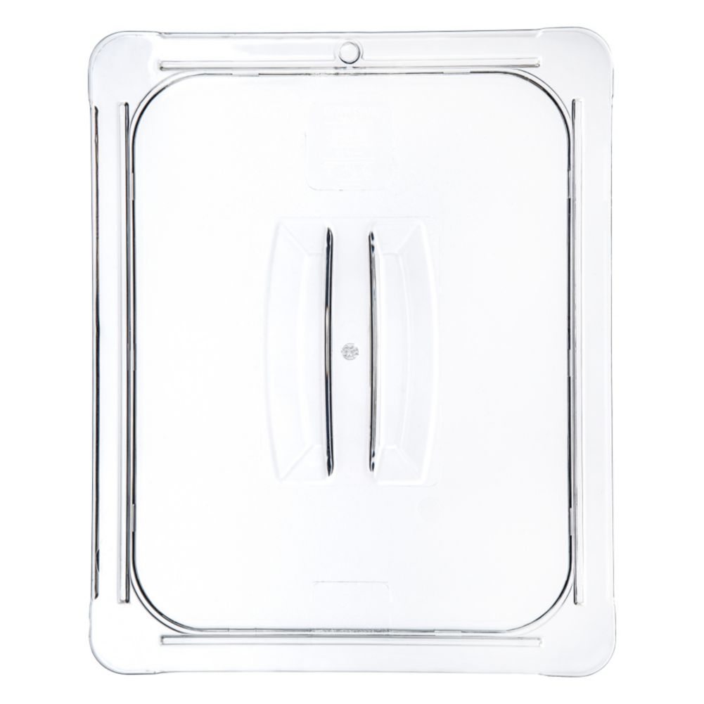 Carlisle&reg; Top Notch&reg; Clear Half Size Handled Food Pan Lid