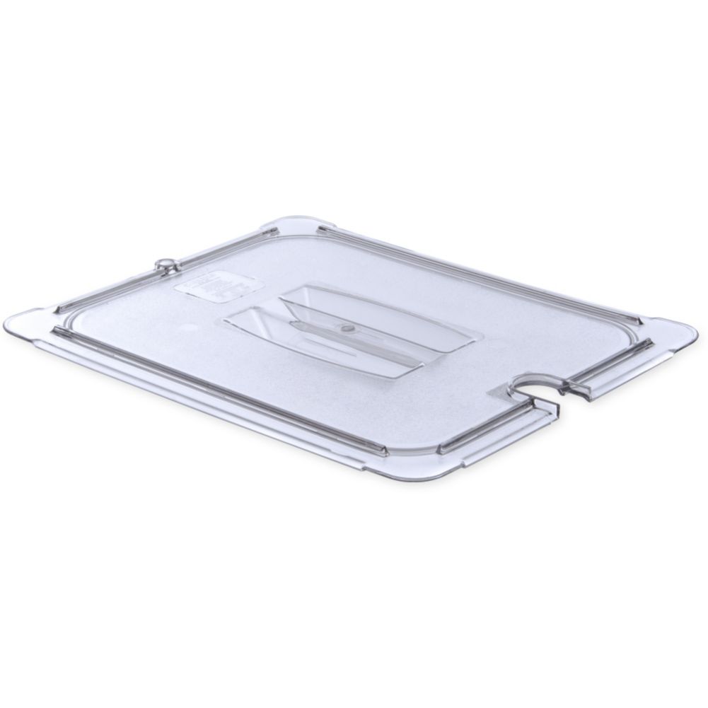 Carlisle Top Notch&reg; Clear Half Size Handled Notched Food Pan Lid