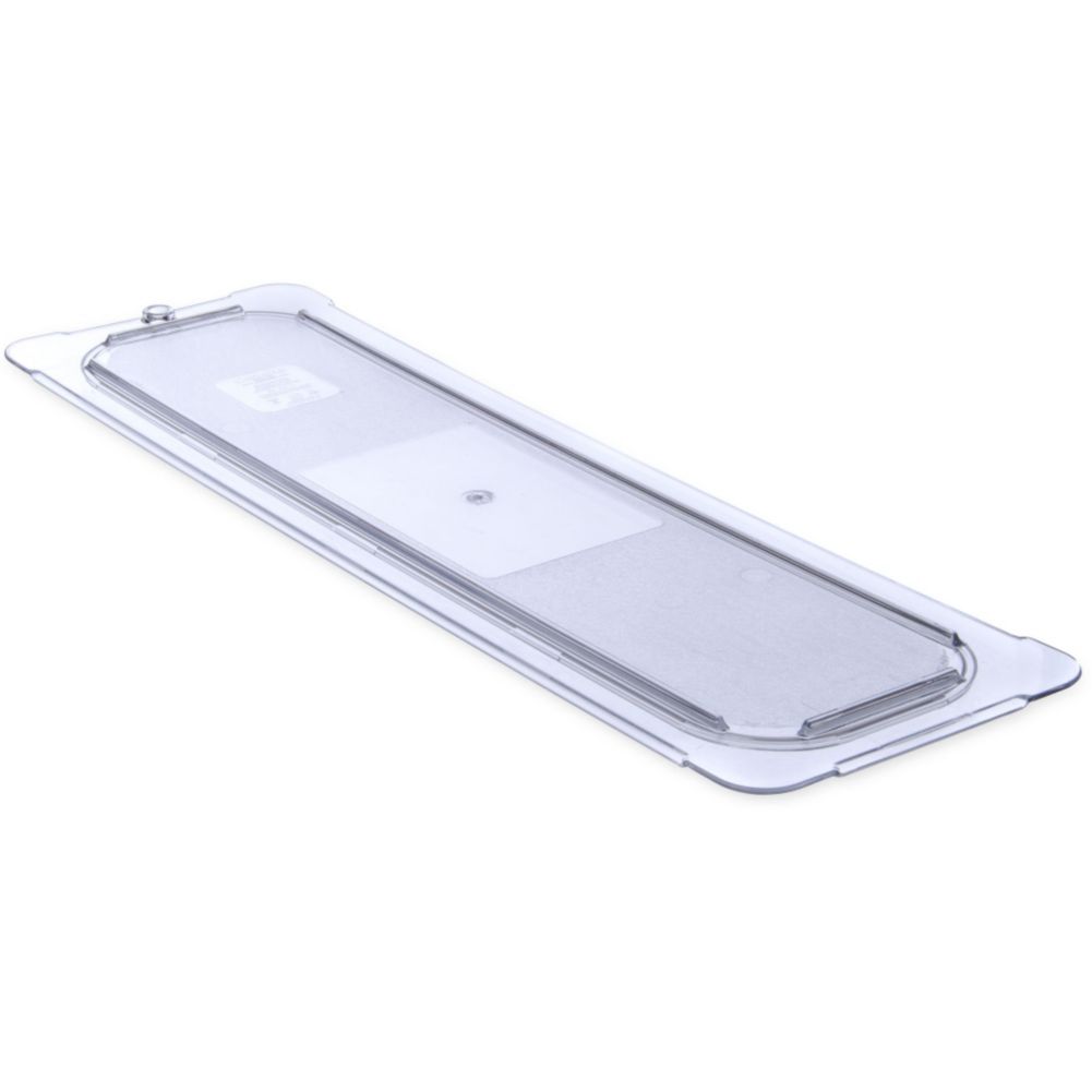 Carlisle&reg; Top Notch&reg; Clear Half Long Size Flat Food Pan Lid