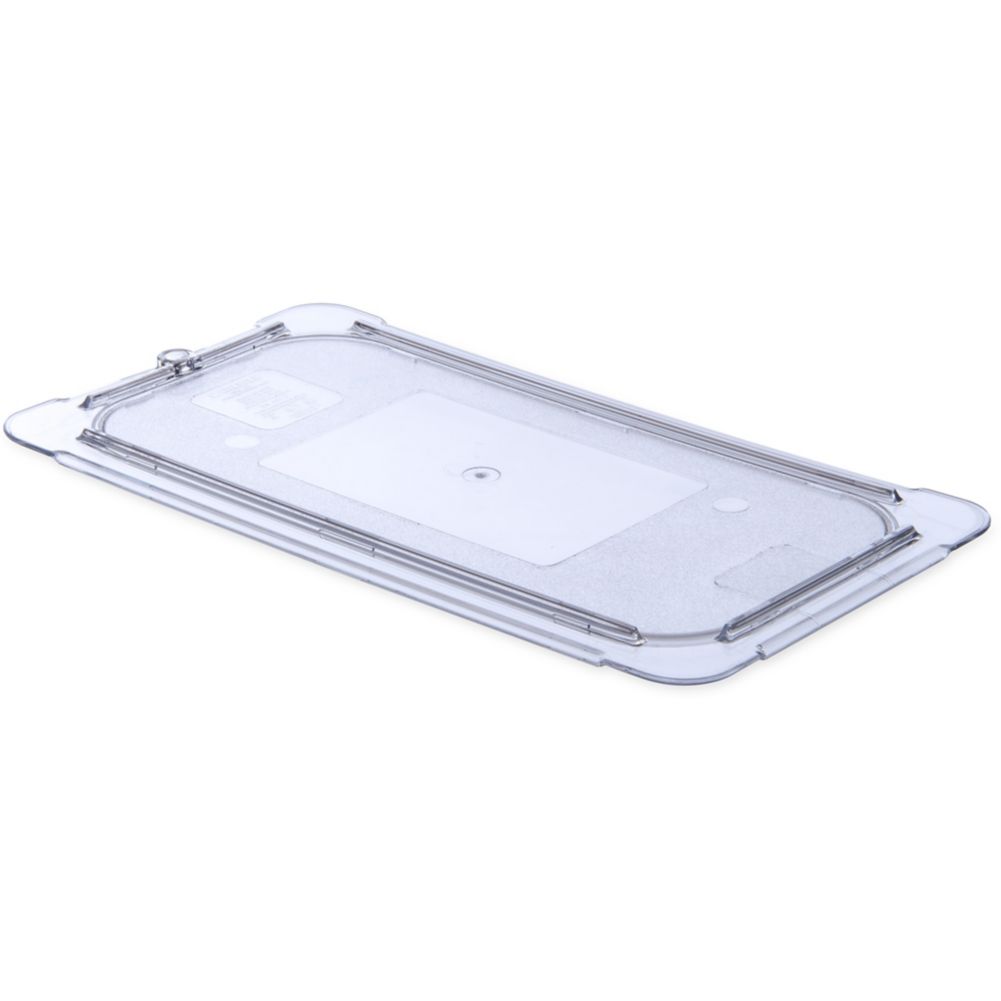 Carlisle&reg; Top Notch&reg; Clear Third Size Flat Food Pan Lid