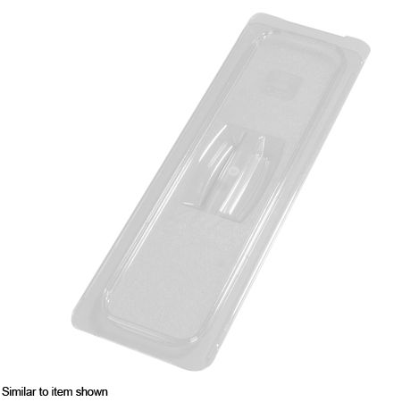 Carlisle&reg; Top Notch&reg; Clear Half Long Size Handled Food Pan Lid