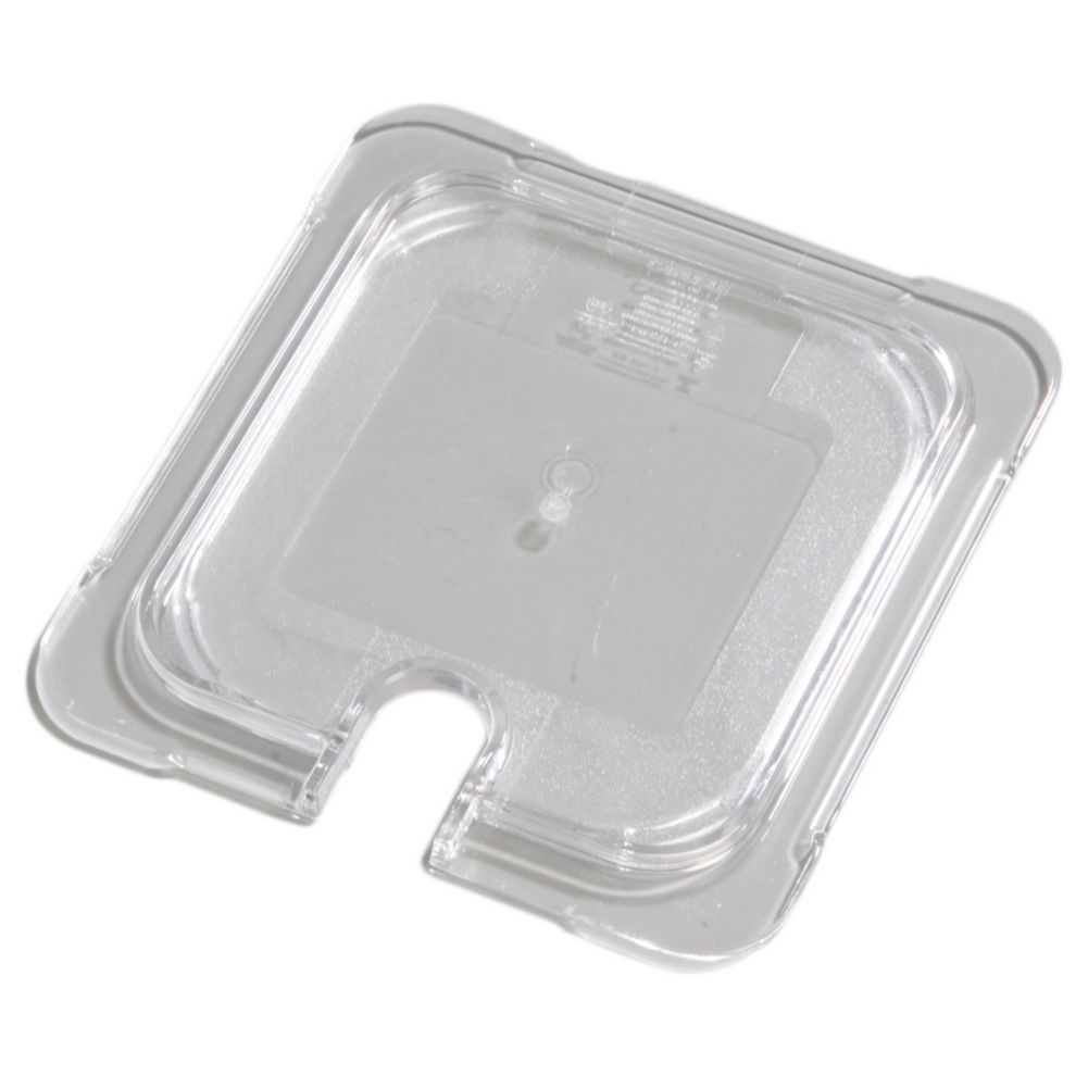 Carlisle Top Notch&reg; Clear One-Sixth Size Flat Notched Food Pan Lid