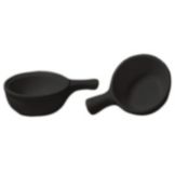 Diversified Ceramics Black 7 oz Handled Onion Soup Crock
