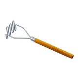 Browne Foodservice Square Face 23" Potato Masher w/ Wood Handle