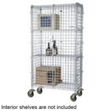 Focus Foodservice Chromate 18 x 36 x 63" Mobile Security Cage Kit