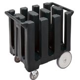 Cambro Black 6 Column Dish Caddy For 7" Plates w/ Dust Cover