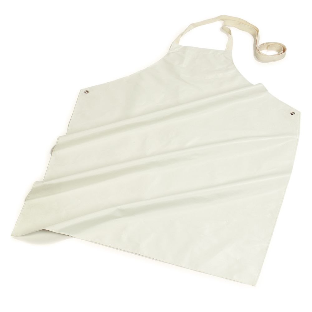 Carlisle White Wrap-Around Nitrile Apron for Fryer