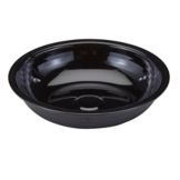 Cambro&reg; Camwear&reg; Black 18.8 Oz. Round Ribbed Bowl