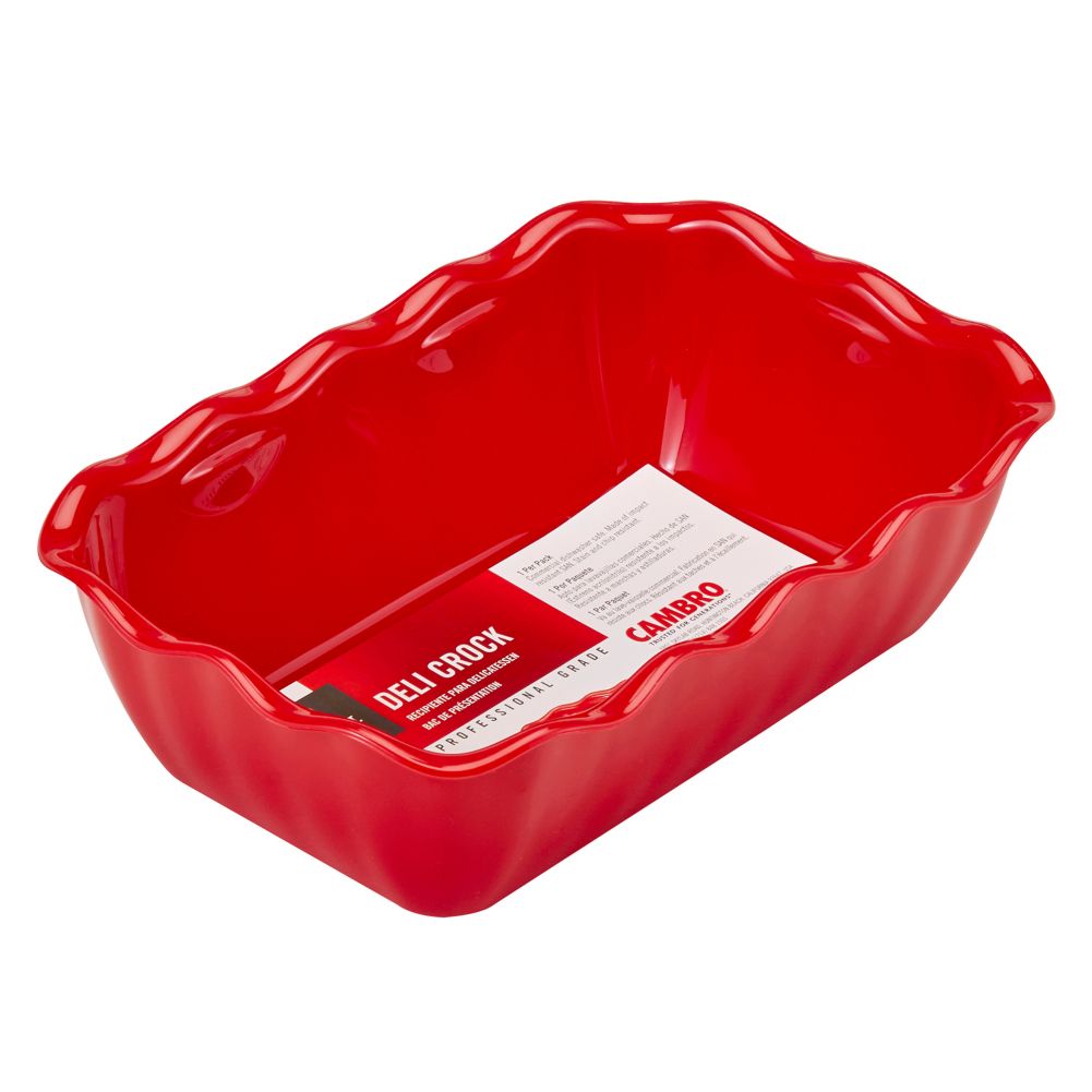 Cambro Red 2 Qt Deli Crock