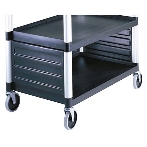 Cambro Black Single Shelf Panel Set for Knockdown Utility Carts