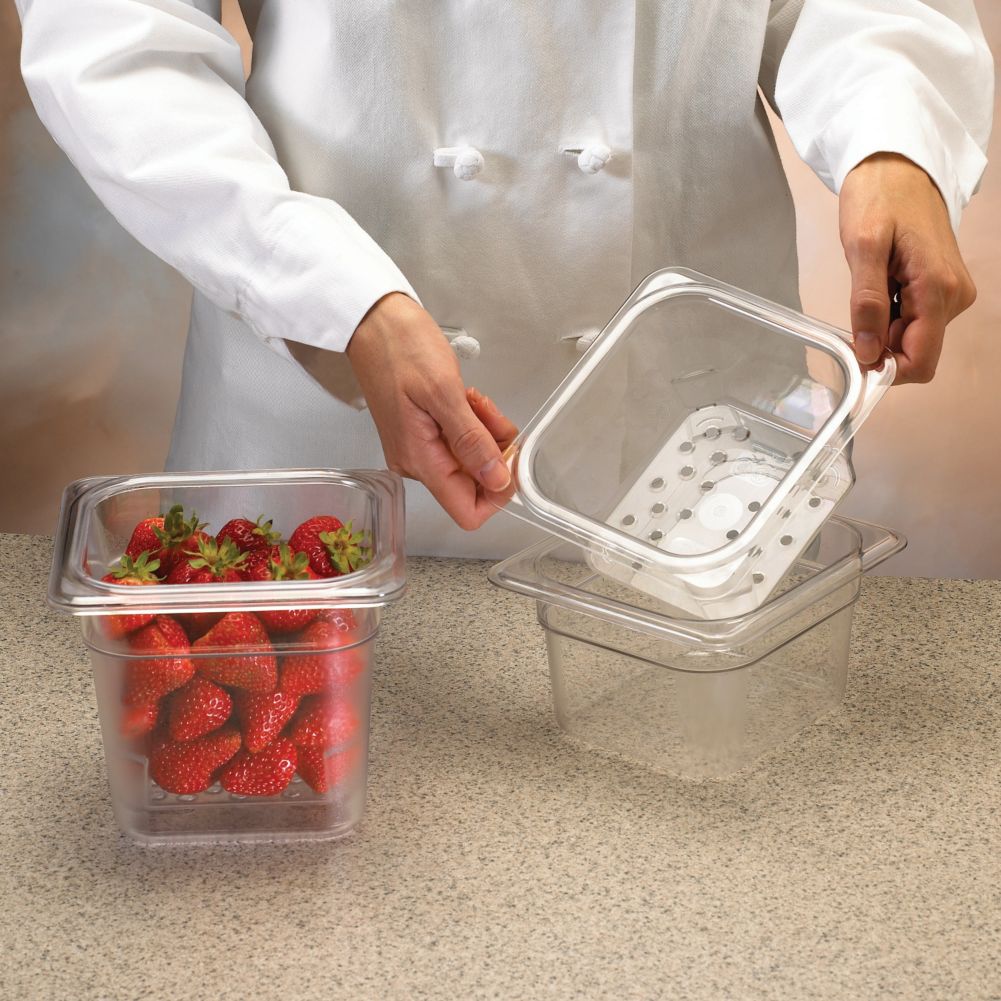 Cambro Clear Camwear&reg; Colander for 1/6 Size Food Pans