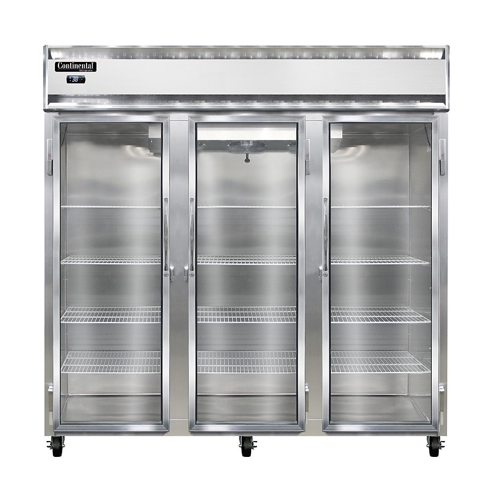 Continental 70 Cu Ft Three-Section Reach-In Refrigerator