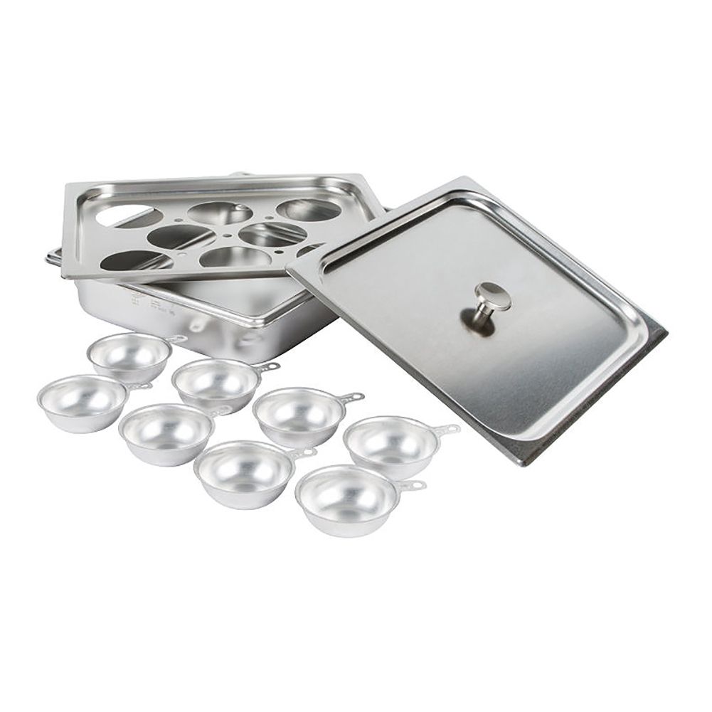 Vollrath Half Size S/S Egg Poacher / Juice Glass Holder Set