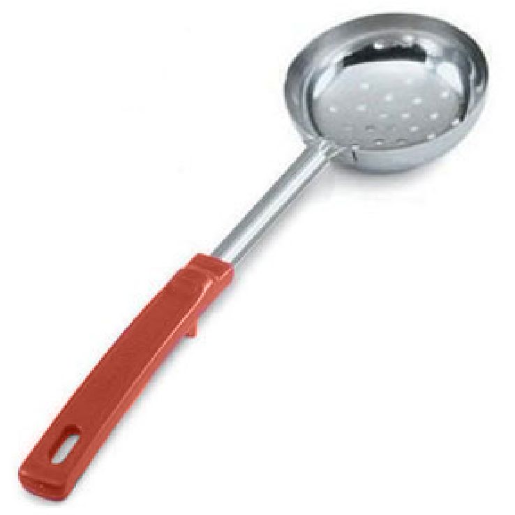 Perforated S/S Spoodle w/ Orange Grip 'N Serv Handle, 8 oz