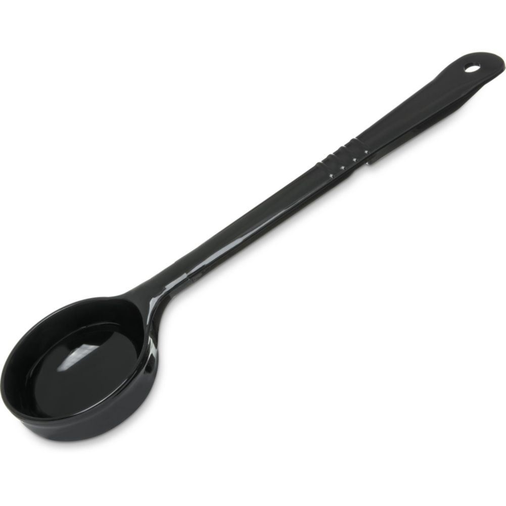 Carlisle&reg; 4 Oz. Black Solid Measure Misers&reg; Spoon