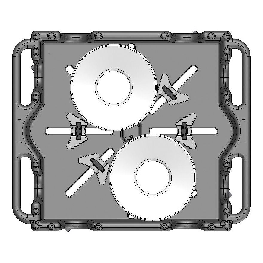 Traex&reg; 4 Post 4 Stack 11.5" to 12.5" Round Dish Caddy