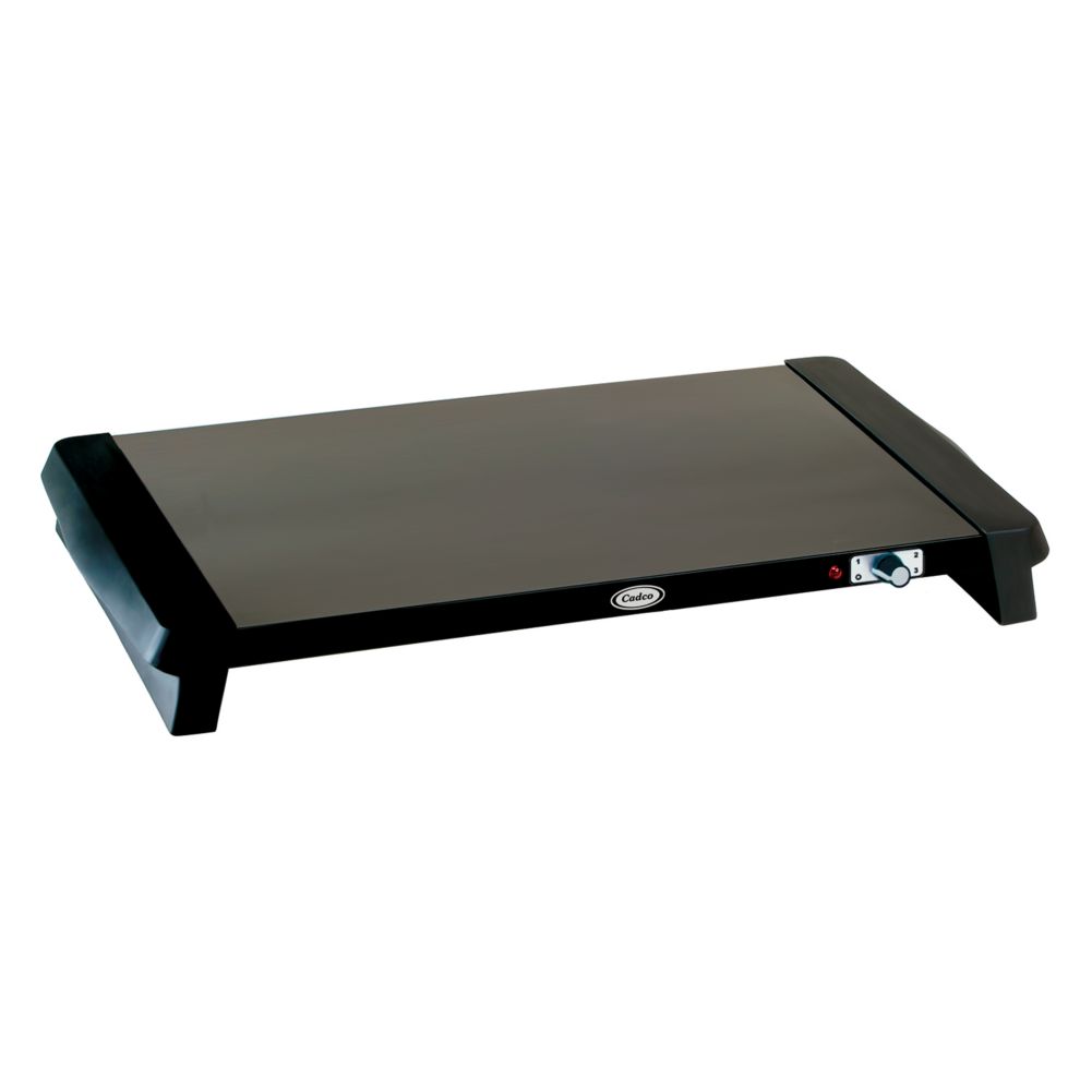 Cadco Black Porcelain Countertop Warming Shelf, WT-100