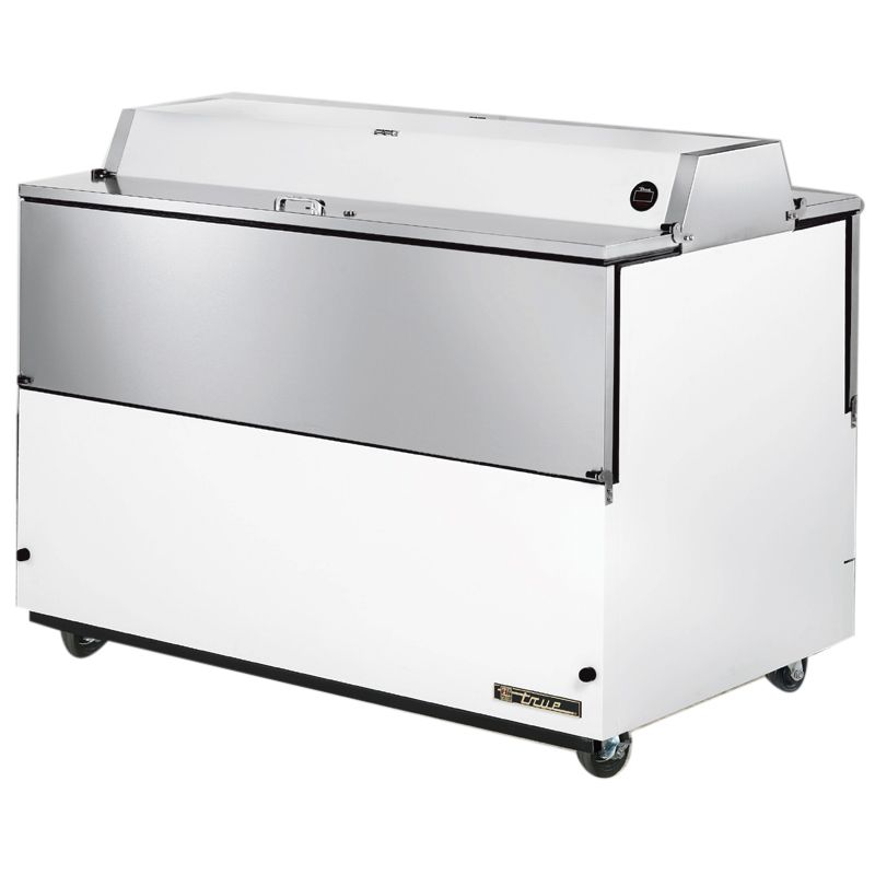 True&reg; Dual Sided White Vinyl and S/S 24.5 Cu Ft Milk Cooler