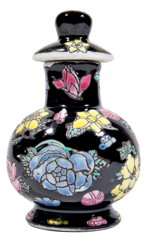 Town Food Service 4.5 Oz. Black Ceramic Soy Sauce Bottle