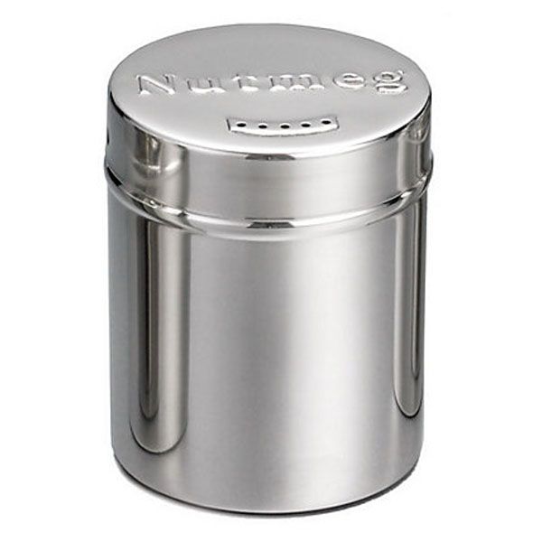 Tablecraft 6 Oz. S/S Nutmeg Shaker with Storage Cap
