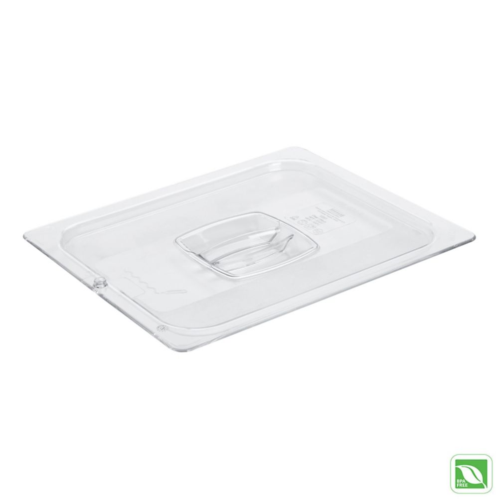 Rubbermaid Clear 1/2 Size Cold Food Pan Cover w/ Peg Hole