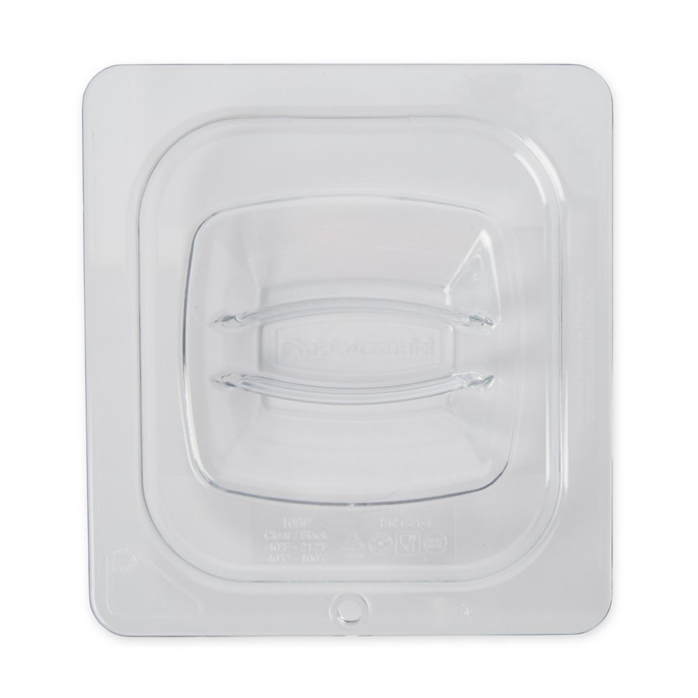 Carb-X 1/6 Size Cold Food Pan Cover w/ Peg Hole, Clear