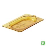 Sulf-X 1/9 Size Hot Food Pan Cover w/ Peg Hole, Amber