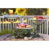 Isinglass Arched Steel Display Stand with Glass Platters