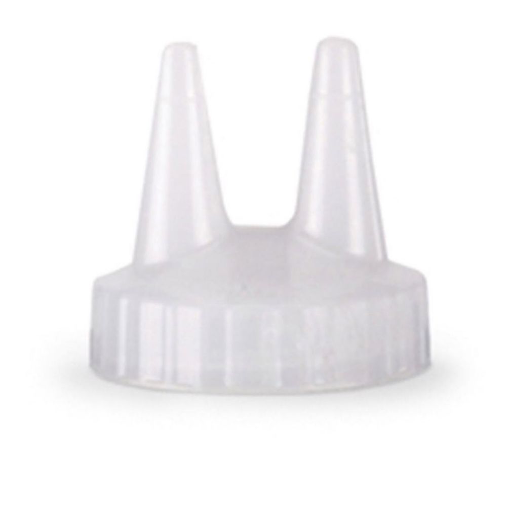 Traex&reg; Uncut Clear Twin Tip Cap for Squeeze Bottle