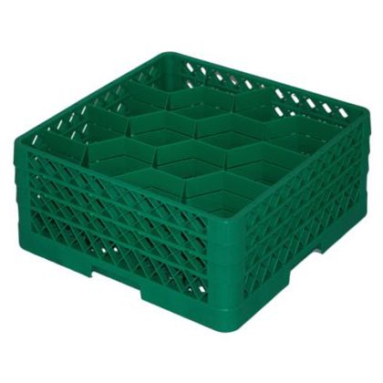 Traex&reg; 12 Compartment Green Rack Max&reg; Glass Rack with 3 Extenders