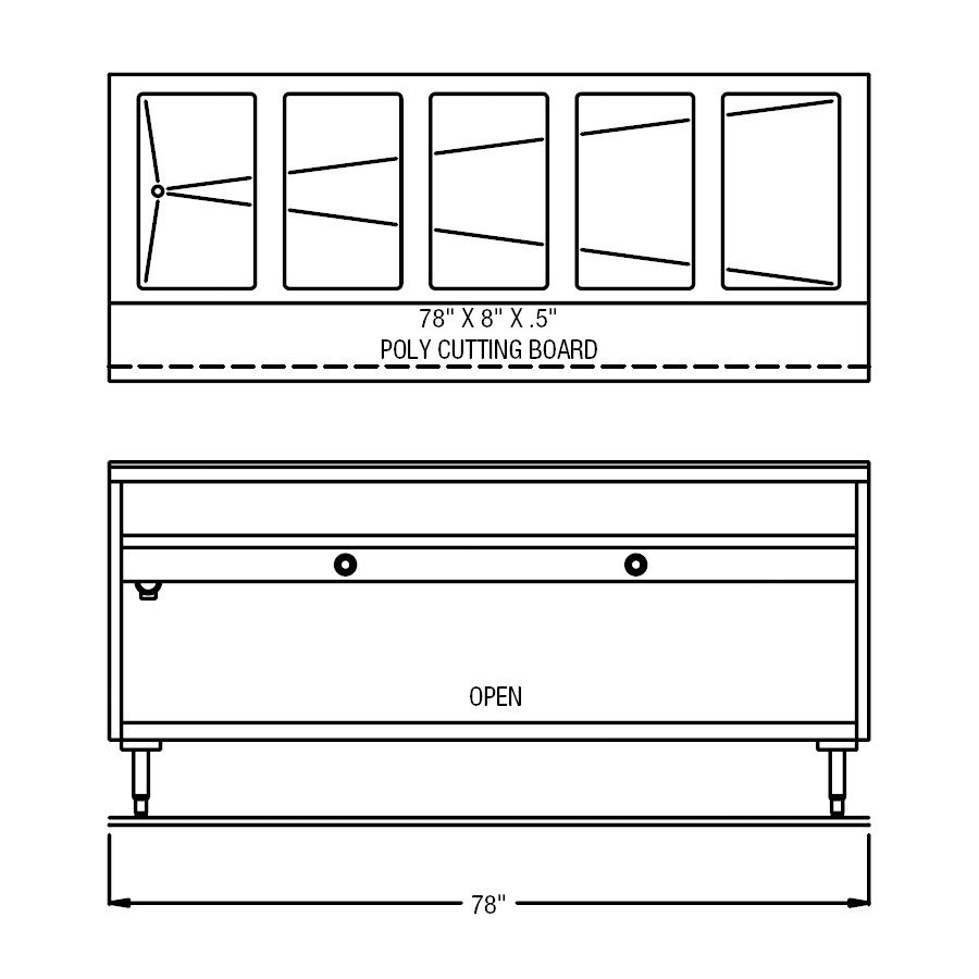 Randell&reg; 78" Propane Hot Food Table