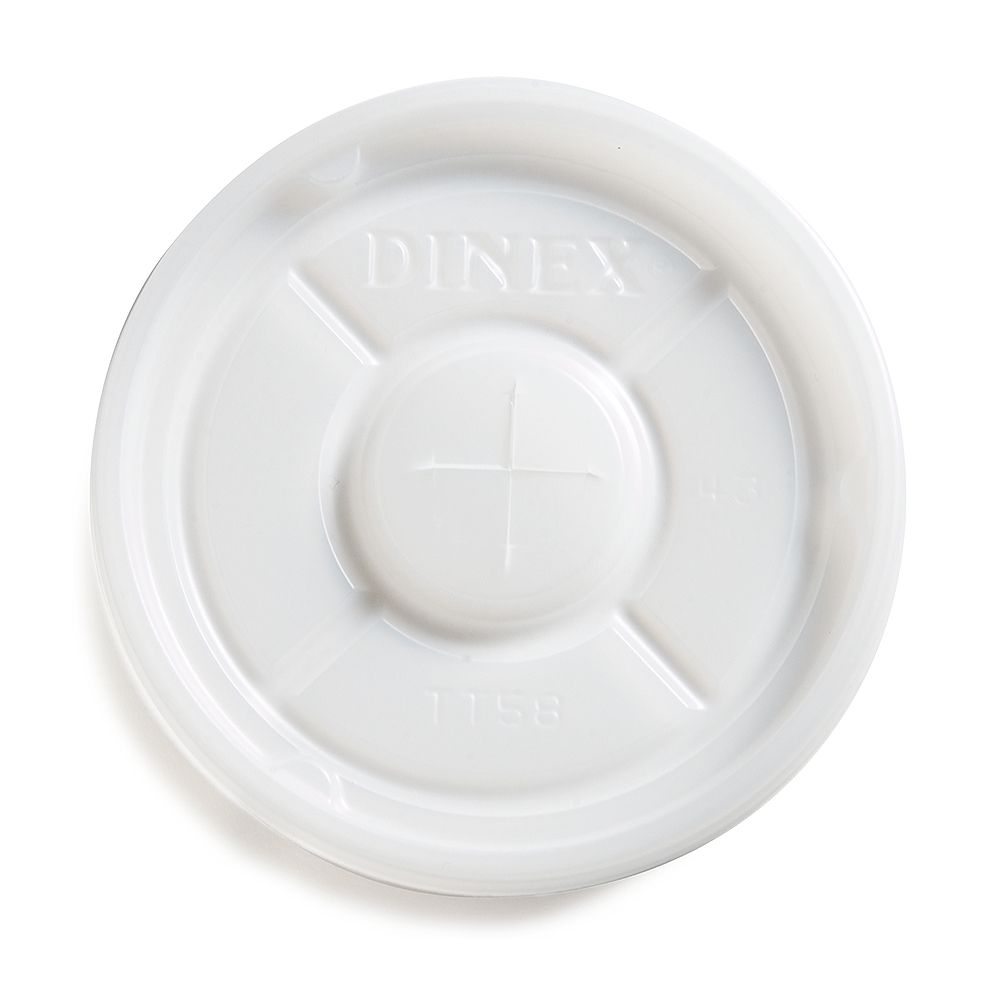 Dinex&reg; Disposable Lid with Straw Slot for 4GC Iced Tea Tumblers