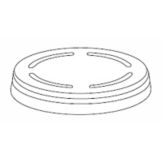Dinex&reg; Procap&reg; Clear View Glassware Lid for 63-65MM Range